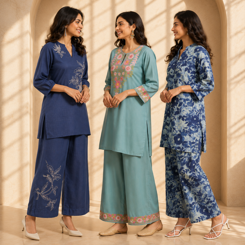 3 Women's Printed Co-Ord Set ( C3 )