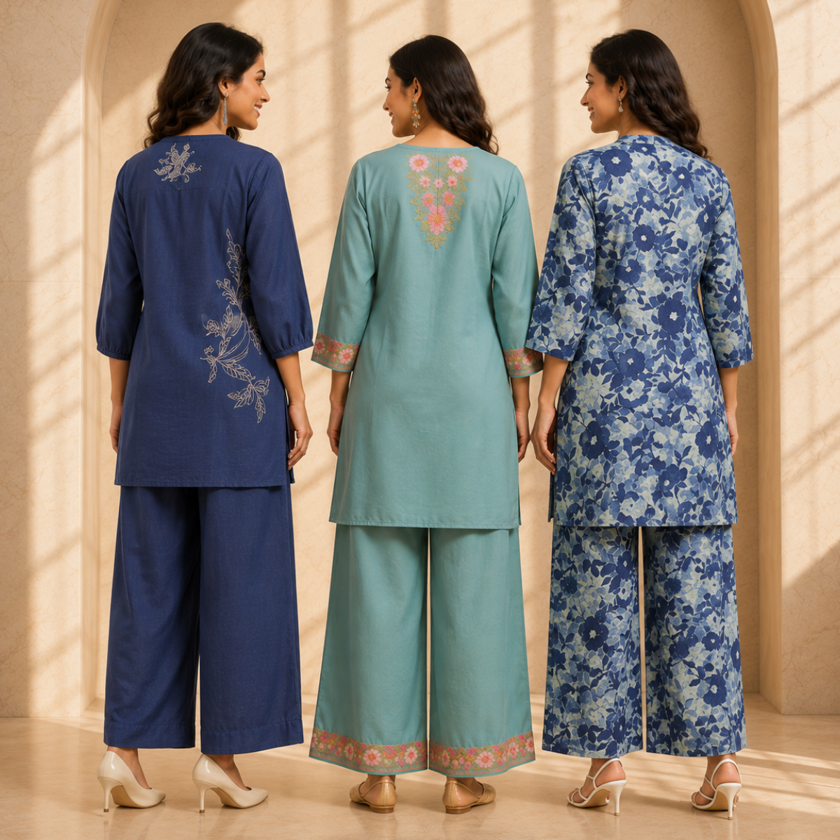 3 Women's Printed Co-Ord Set ( C3 )