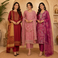 3 Ethnic Kurta With Dupatta ( K10 )