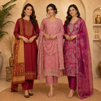 3 Ethnic Kurta With Dupatta ( K10 )