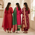 3 Comfort Fit Kurta Set with Dupatta ( C10 )